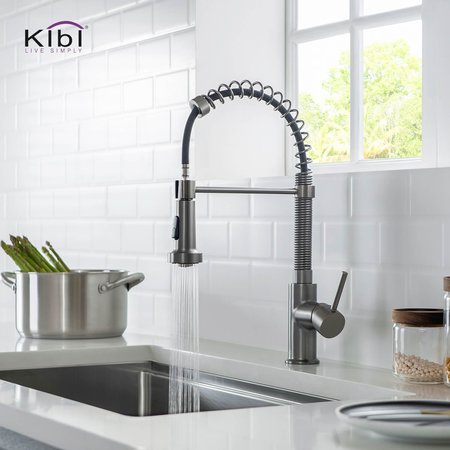 Kibi Aurora Single Handle Pull Down Kitchen Sink Faucet KKF2003TT